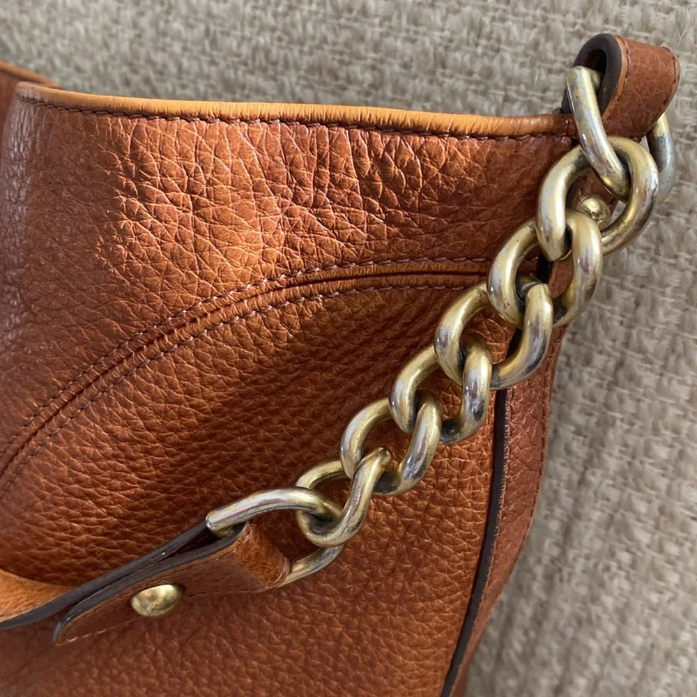 Vintage BRAHMIN Eva pebbled leather hobo purse